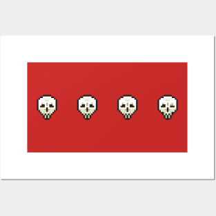 Pixel skulls Posters and Art